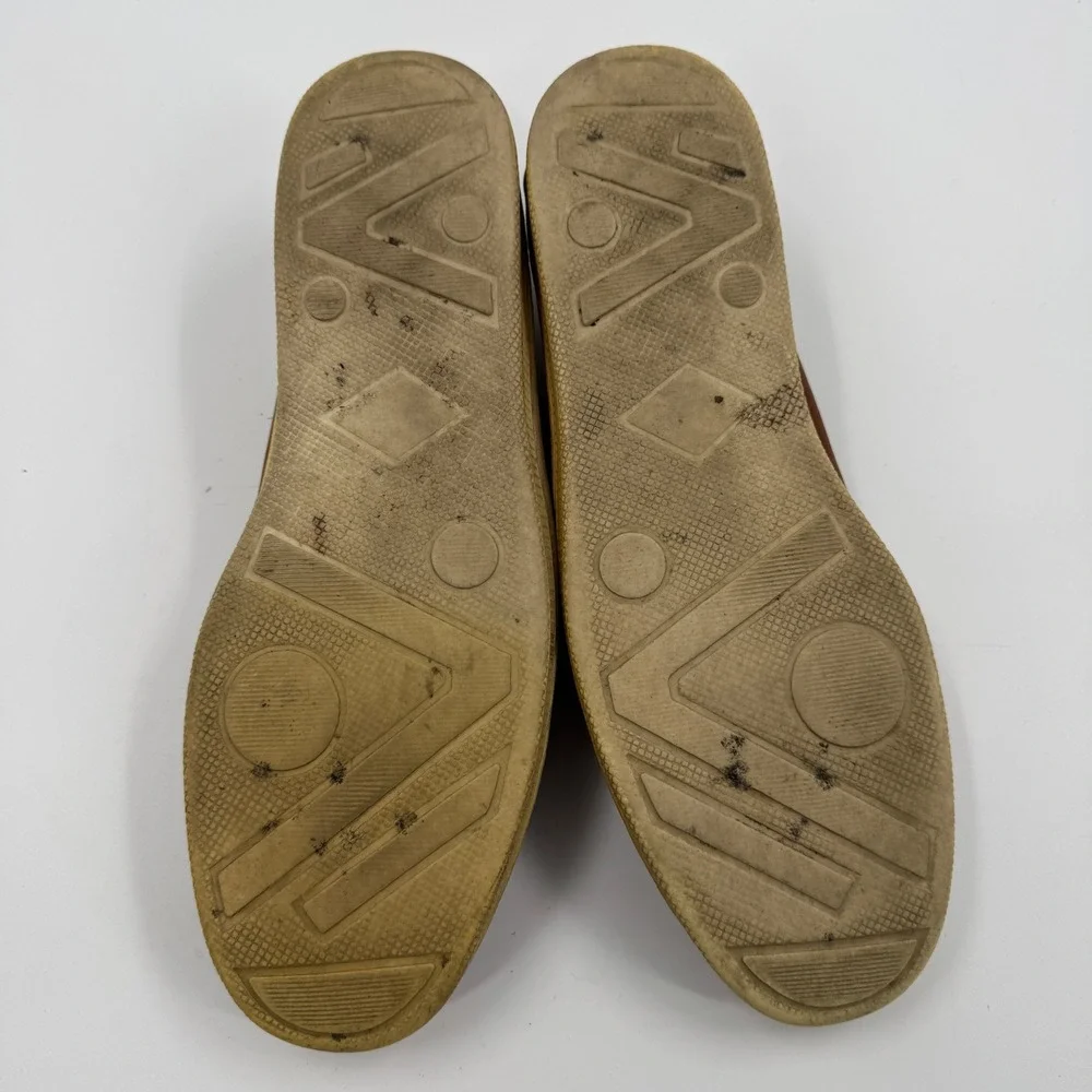 Vintage Coach Leather‎ Boat Shoes Tan Brown Made in Italy Deck Shoes Mens 8.5
